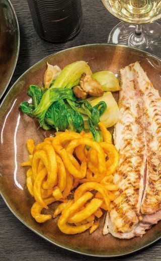 Pöstli Grill Grilled fish at the "Pöstli Grill" in Davos