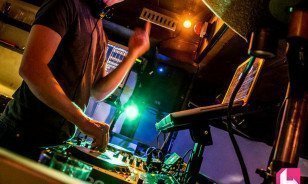 The DJ at the "Pöstli Club" in Davos