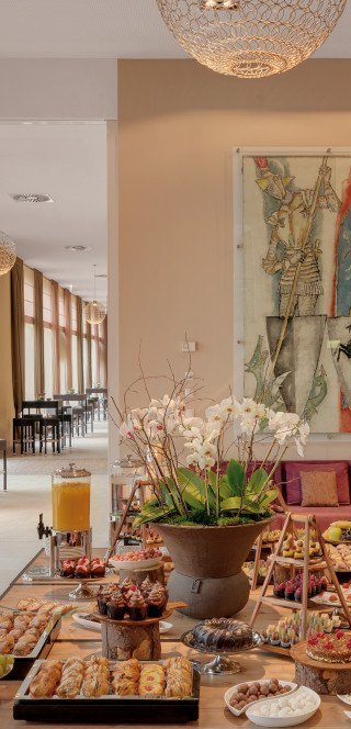 Foyer Helles Foyer im Morosani Hotel in Davos