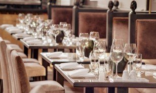 laid tables in Damoro restaurant