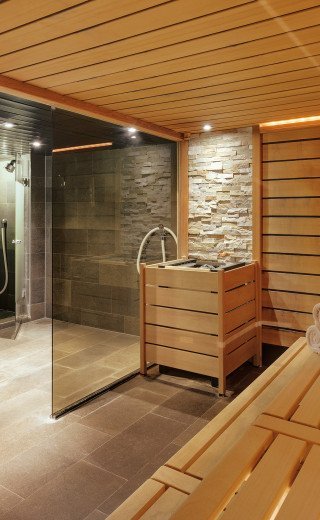 Sauna at the Morosani "Posthotel" in Davos