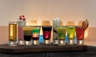 Pop-up-Shot-Bar im Morosani Hotel