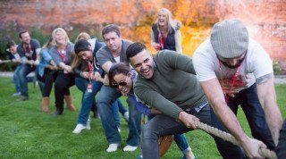 Teambuilding Seilziehen