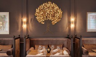 Morosani brand on the wall of the Damoro in Davos