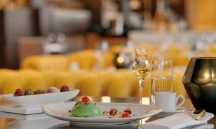 Restaurant "Damoro" at the Morosani "Schweizerhof" in Davos