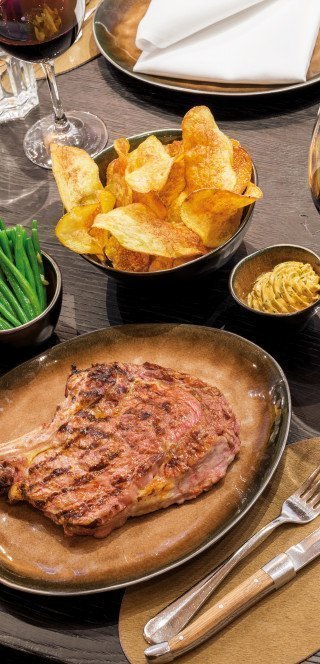 Grilled Steaks at the "Pöstli Grill" in Davos