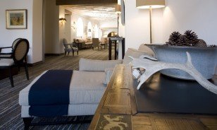 The Lobby of the Morosani "Schweizerhof" in Davos