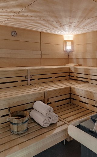 Sauna im Morosani "Schweizerhof" in Davos