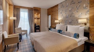 The deluxe room at the Morosani "Schweizerhof" in Davos