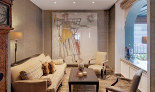 Seating area at the Bolero Bar in Davos