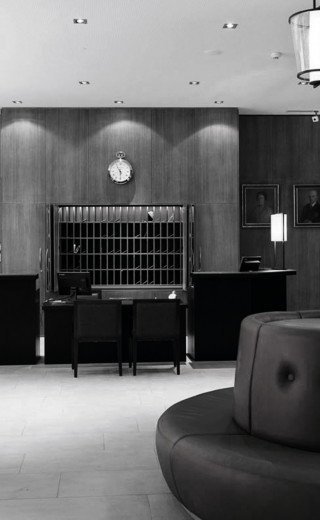 Lobby des Morosani "Schweizerhof" Hotels in Davos 